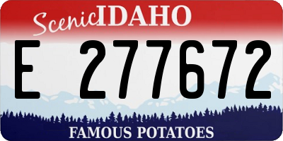 ID license plate E277672
