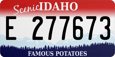 ID license plate E277673
