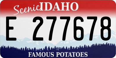 ID license plate E277678