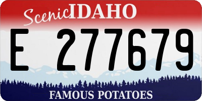 ID license plate E277679