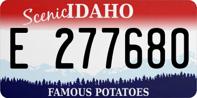 ID license plate E277680