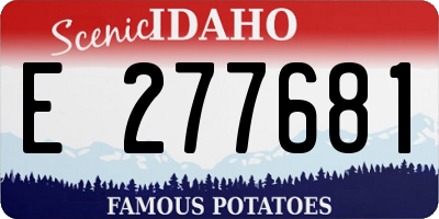 ID license plate E277681