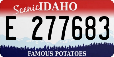 ID license plate E277683