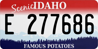 ID license plate E277686