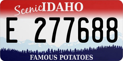 ID license plate E277688