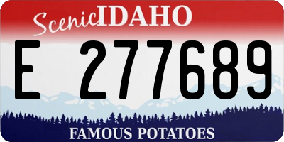 ID license plate E277689