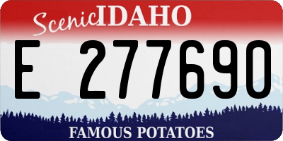 ID license plate E277690