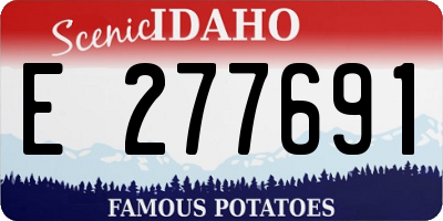 ID license plate E277691