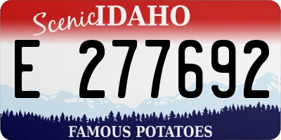 ID license plate E277692