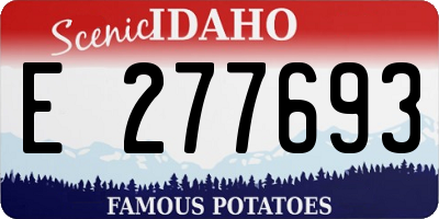 ID license plate E277693