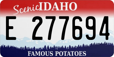 ID license plate E277694