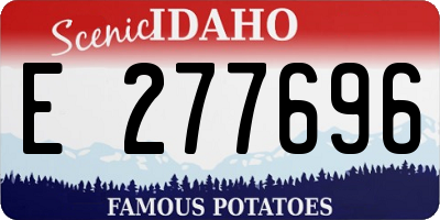 ID license plate E277696