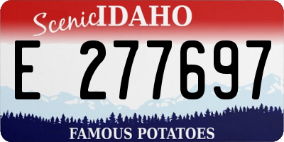 ID license plate E277697