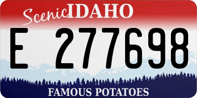 ID license plate E277698