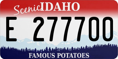 ID license plate E277700
