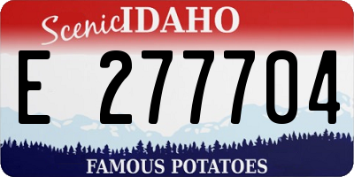 ID license plate E277704
