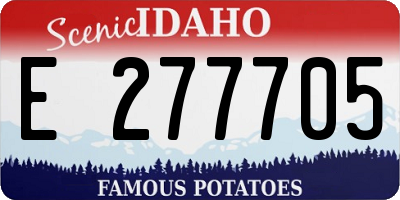 ID license plate E277705