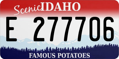 ID license plate E277706