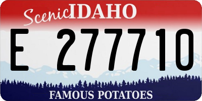 ID license plate E277710