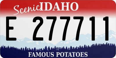 ID license plate E277711