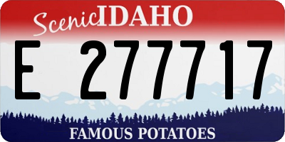ID license plate E277717