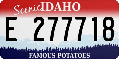 ID license plate E277718