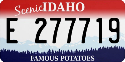 ID license plate E277719
