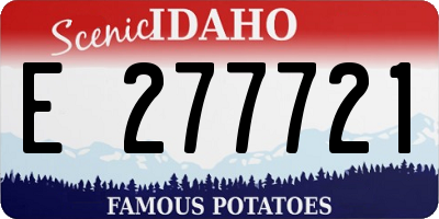 ID license plate E277721