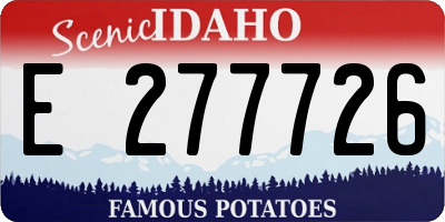 ID license plate E277726