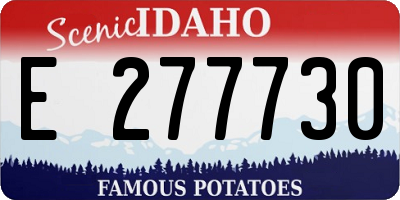ID license plate E277730