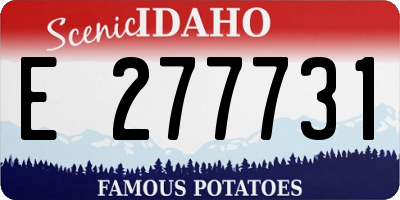 ID license plate E277731