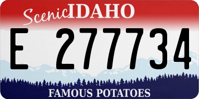 ID license plate E277734