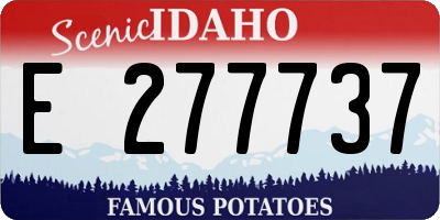 ID license plate E277737