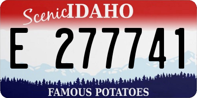 ID license plate E277741
