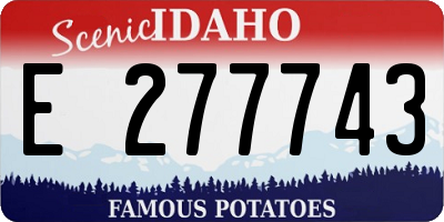 ID license plate E277743