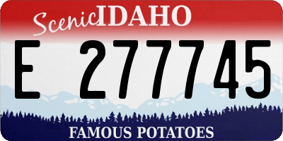ID license plate E277745