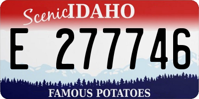 ID license plate E277746