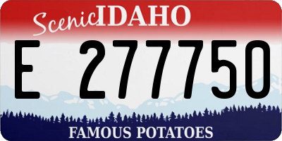 ID license plate E277750