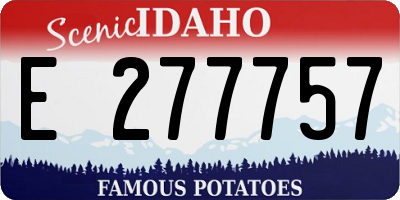 ID license plate E277757