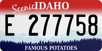 ID license plate E277758