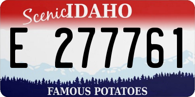 ID license plate E277761