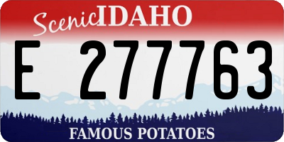 ID license plate E277763