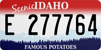 ID license plate E277764