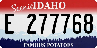 ID license plate E277768