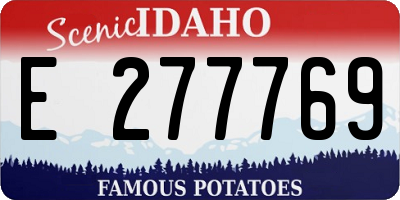 ID license plate E277769