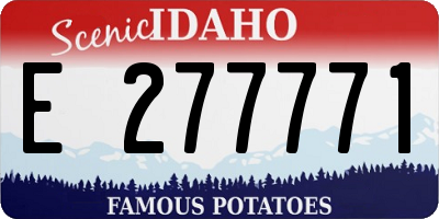 ID license plate E277771