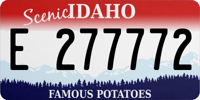 ID license plate E277772