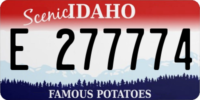 ID license plate E277774