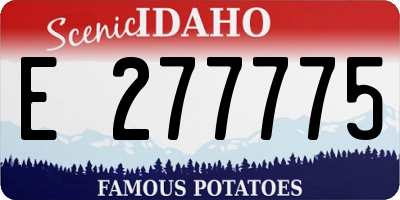 ID license plate E277775