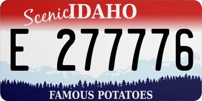 ID license plate E277776